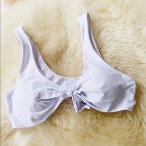 white tie bathing suit top